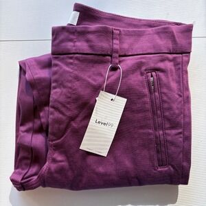 Level 99 Dark Orchid Purple Skinny Pants Women's Size 31 Zip Pockets